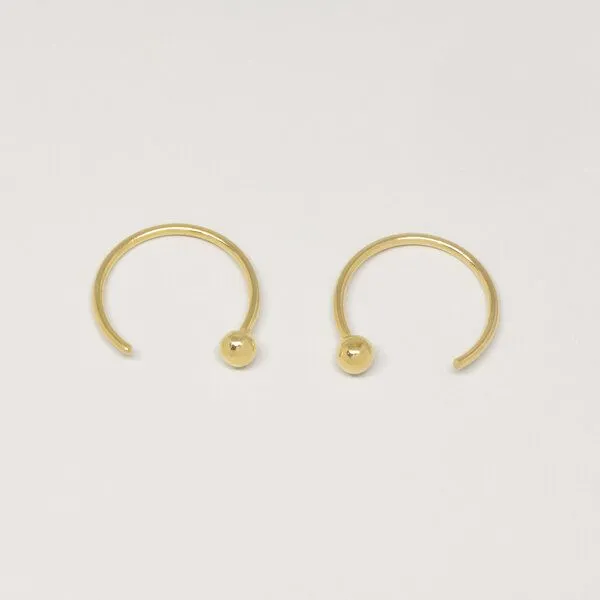 fejn jewelry fejn jewelry Creole 'open hoop', Gold, – Produktbild 1 von 5
