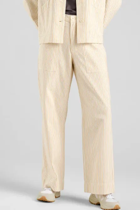 Dedicated DEDICATED Damen vegan Hose Work Vara Stripe Gelb, Gelb, – Produktbild 2 von 2