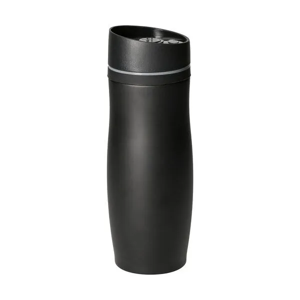 elasto elasto Thermobecher 350 ml doppelwandig isoliert „Milano“ aus Edelstahl, Schwarz, – Produktbild 1 von 5