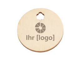 Einkaufswagenchip 'Green Coin' mit Motivbohrung Baum und FSC-Logo – Produktbild 1 von 1