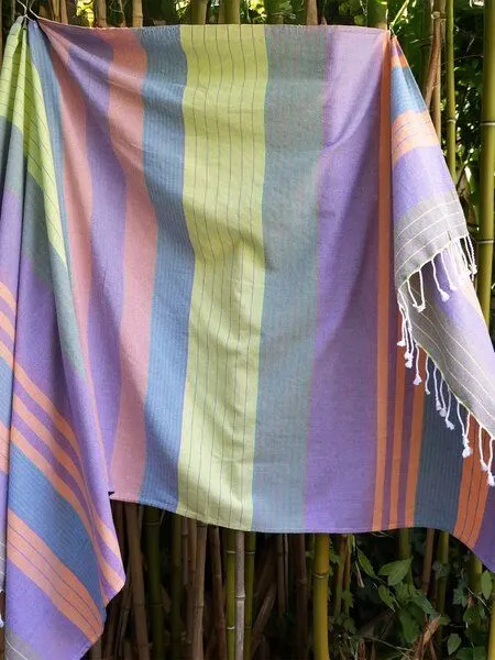 Karawan authentic Karawan authentic Fouta Hammamtuch aus Biobaumwolle, Purple sun, – Produktbild 2 von 4