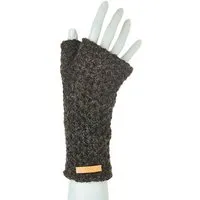 short'n'pietz short'n'pietz Schurwollhandstulpen mit Wabenstrickmuster, handgestrickt – Produktbild 1 von 1