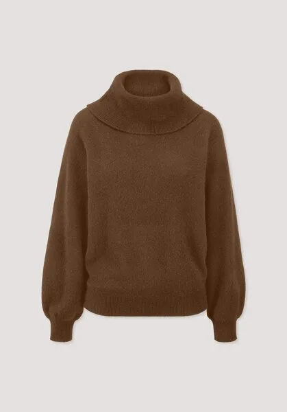 hessnatur hessnatur Strick-Pullover Relaxed aus Cashmere mit Recyclinganteil, Bernsteinbraun, – Produktbild 4 von 4