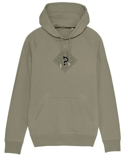Human Family Human Family Bio Herren Hoodie "Reaper - Geometric Questionmark" in 5 Farben, Khaki, – Produktbild 4 von 4