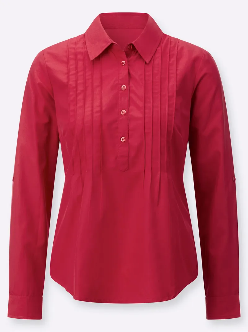 Witt Hemdbluse rot, Rot, – Produktbild 2 von 2