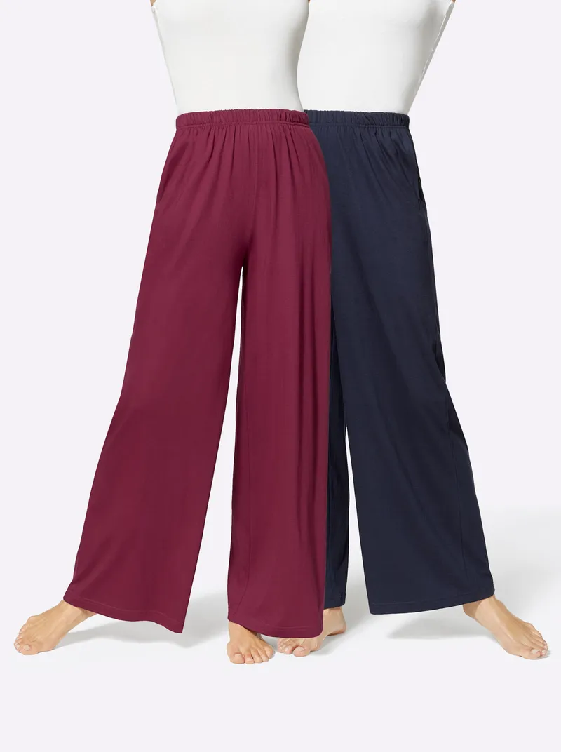 feel good Hosen marine + bordeaux, Marine + bordeaux, – Produktbild 2 von 3