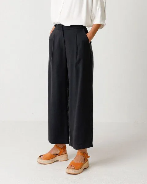SKFK SKFK Culotte Hose - Ilia - aus Ecovero, Navy violet (lila), – Produktbild 1 von 4