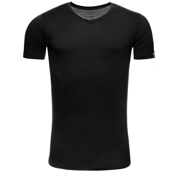 Kaipara - Merino Sportswear Kaipara - Merino Sportswear Merino T-Shirt Kurzarm Slimfit V-Ausschnitt 150, Schwarz, – Produktbild 1 von 1