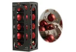 LS-LebenStil Weihnachtsbaumkugel 18-20 Design Glas Weihnachtskugeln 6cm Rot Ochsenblut Christbaum Deko (18 St), Edle Weihnachtsdeko Matt / Glänzend Weihnachtsbaumschmuck Deko Kugeln – Produktbild 1 von 1