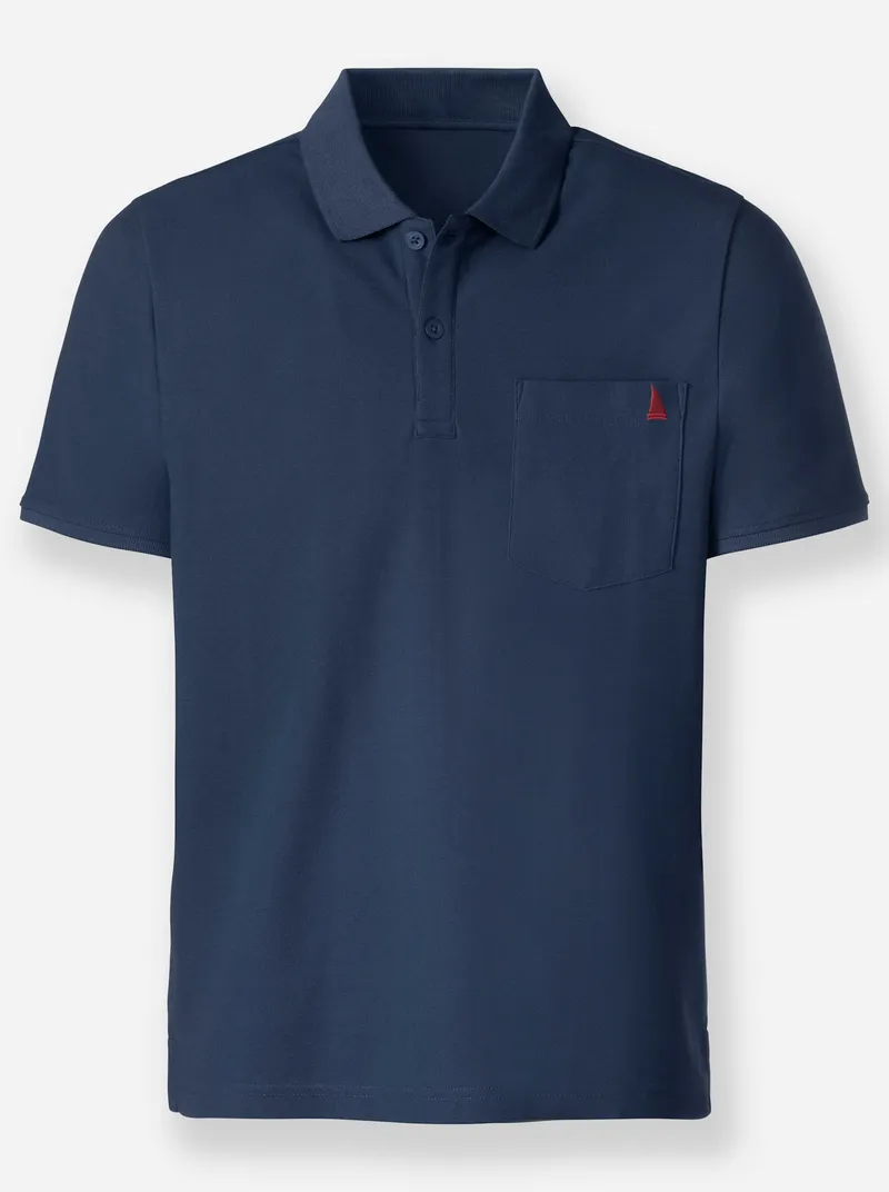 Catamaran Kurzarm-Poloshirt, Dunkelblau, – Produktbild 1 von 2