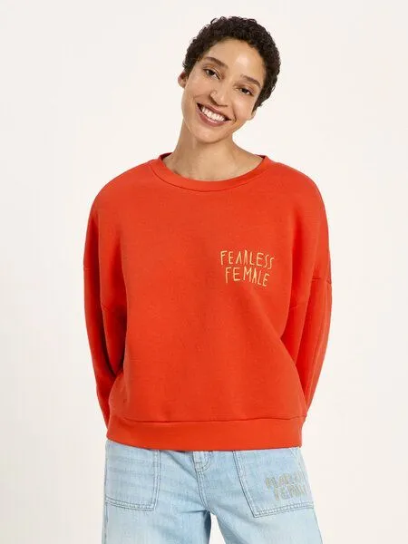 LANIUS LANIUS Statementsweatshirt (GOTS) aus Bio-Baumwolle, Fire, – Produktbild 1 von 4