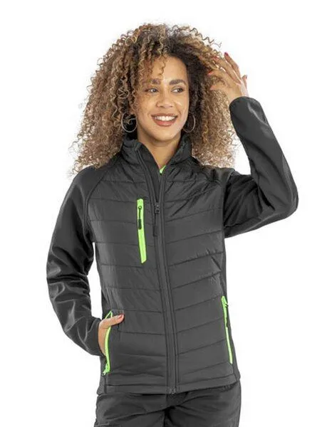 Result Genuine Recycled Result Genuine Recycled Unisex Kombijacke Softshell/Padded Jacke, Schwarz/schwarz, – Produktbild 1 von 4