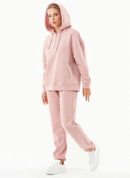 ORGANICATION ORGANICATION Sweathoodie aus Bio-Baumwolle, Rosa(dusty pink), – Produktbild 2 von 4