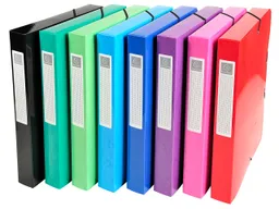 Exacompta 8 Exacompta Archivboxen "Iderama", 600 g/m², DIN A4, Gummizug, RB 40 mm, sortiert – Produktbild 1 von 1