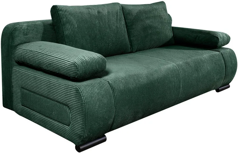 COLLECTION AB Schlafsofa Moritz B: 200 cm, Liegefl. 142x200 cm, Gästebettfunktion, frei stellbar, Wohnkomfort, Grün, – Produktbild 5 von 5