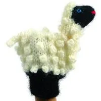 El Puente El Puente Gestrickte Fingerpuppe "Schäfchen" | Fair Trade & Handmade aus Peru, Mehrfarbig, – Produktbild 1 von 1