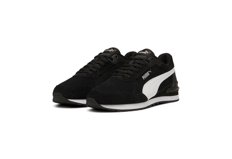 Puma Puma ST RUNNER V4 SD Sneaker mit Retro-Style, aus Leder, mit SOFTFOAM+ Einlegesohle, Schwarz, – Produktbild 1 von 5