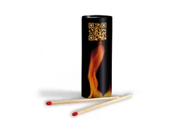 Kamin-Streichhölzer, 110 x ø 40mm, mit 2-farbigem Druck, Inhalt ca. 45 Hölzer – Produktbild 1 von 1