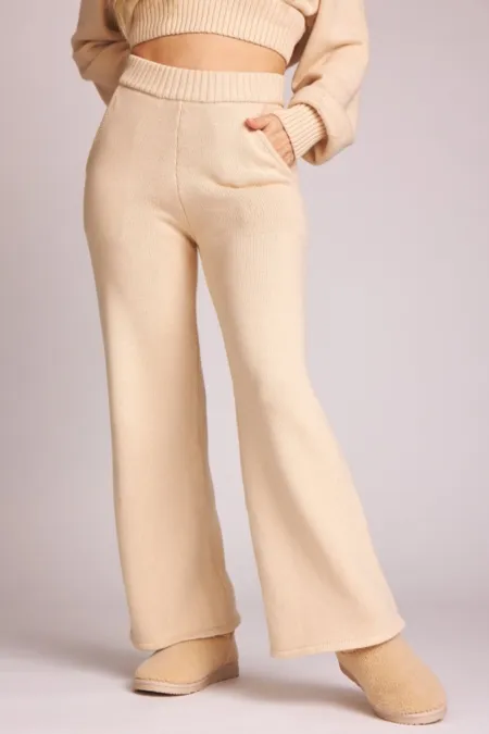 Baìge the Label Baìge the Label Damen vegan Strickhose Charlie, Beige, – Produktbild 2 von 2