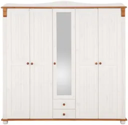 OTTO home Kleiderschrank Adele (Breite x Höhe x Tiefe ca: 207 cm x 191 cm x 53,5 cm) Massive Kiefer,Spiegel, Landhausstil – Produktbild 1 von 1