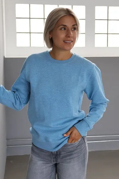 Kultgut Kultgut NEW Recycling Generation - Vegan Sweatshirt / Kuschelig weich, Skybluemeliert, – Produktbild 1 von 4
