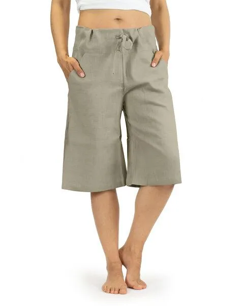 SCHAZAD Bermuda-Leinenhose von SCHAZAD, Oliv, – Produktbild 1 von 5