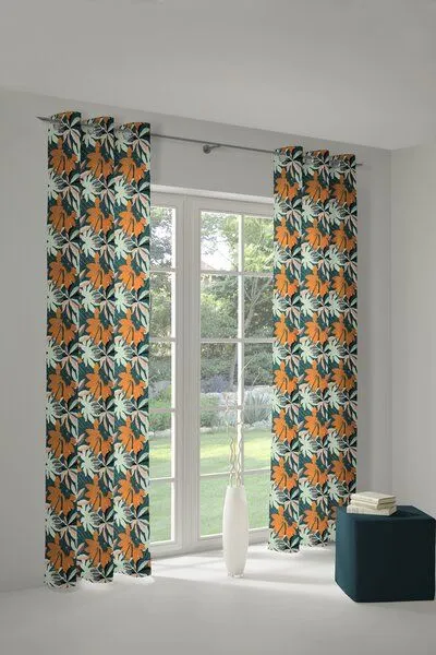 Nature by Adam Nature by Adam Vorhang aus 100% Bio-Baumwolle - Made in Germany - Jungle, Dunkelgrün, – Produktbild 5 von 7