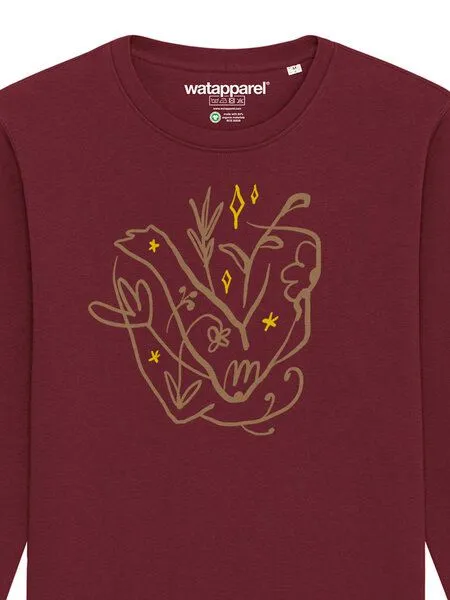 watapparel watapparel Sweatshirt Unisex Self love, Burgundy, – Produktbild 4 von 6