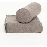 nahtur design nahtur-design Nackenrolle und warme Lodendecke im Set | Kuschelset, Braun/schwarz, – Produktbild 1 von 1