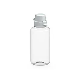 elasto elasto Trinkflasche School, 700 ml, RENEW, transparent/weiss, Weiß / transparent, – Produktbild 1 von 1