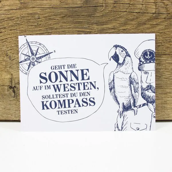 Bow & Hummingbird Bow & Hummingbird Postkarte "Käpt´ns Weisheit II" – Produktbild 1 von 1