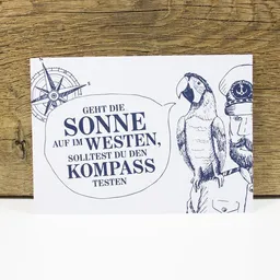 Bow & Hummingbird Bow & Hummingbird Postkarte "Käpt´ns Weisheit II" – Produktbild 1 von 1
