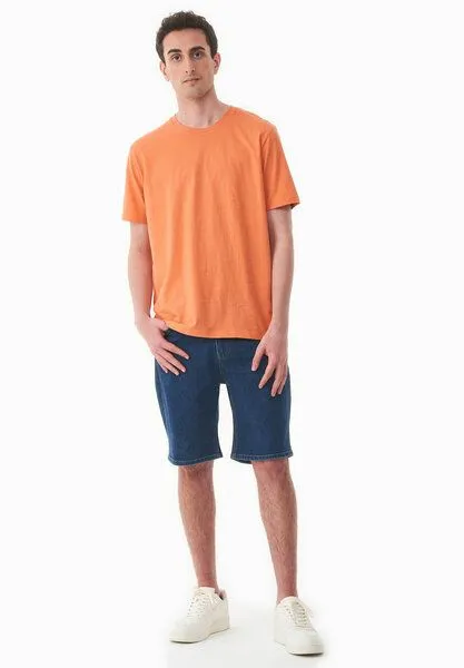 ORGANICATION ORGANICATION Basic T-Shirt aus Bio-Baumwolle, Dusty orange, – Produktbild 3 von 4