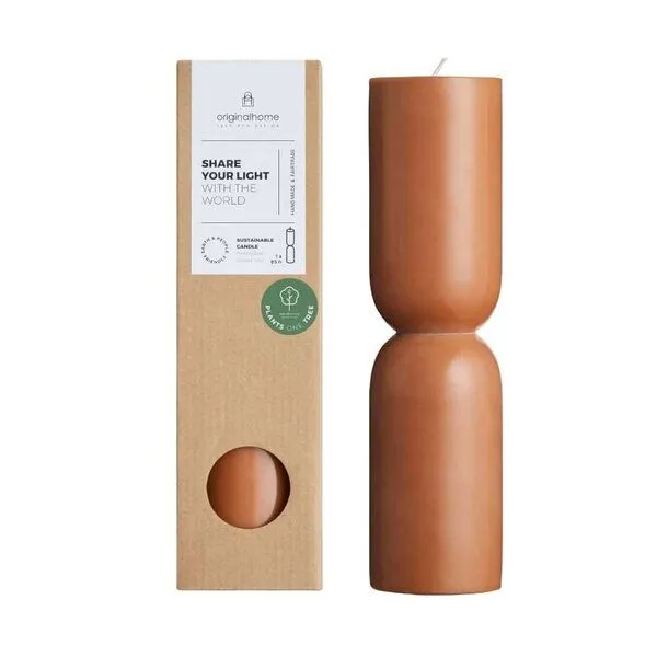 Originalhome Originalhome Nachhaltiges Kerzengeschenk: Handgegossene vegane Designkerze - Organic L,, Cognac, – Produktbild 1 von 3