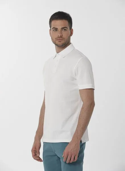 ORGANICATION ORGANICATION Poloshirt aus Bio-Baumwolle, Weiß(off white), – Produktbild 3 von 4
