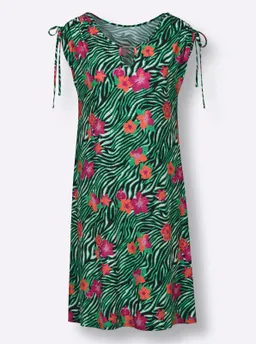 feel good Sommerkleid schwarz-apfel-bedruckt – Produktbild 1 von 1