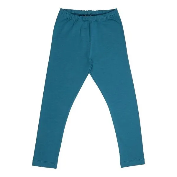Walkiddy Kinder Leggings GOTS zertifiziert, petrolblau „Blue Coral“, Bio-Baumwolle, weich & elastisch – Walkiddy, Blau, – Produktbild 1 von 2