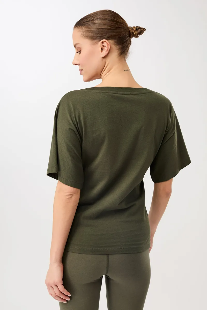 mandala MANDALA Damen vegan T-Shirt Butterfly Leaf, Grün, – Produktbild 2 von 2