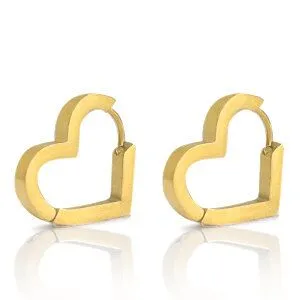 ELEKTROPULLI Herz Creolen von Elektropulli, Gold, – Produktbild 2 von 8