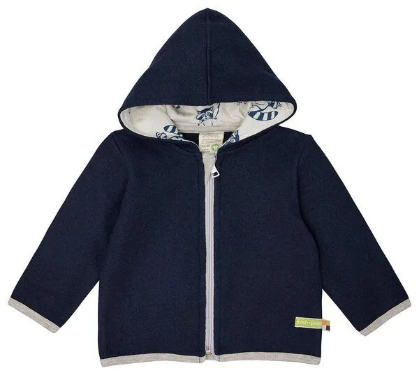 loud + proud loud + proud Babys & Kinder Jacke Wollwalk, GOTS-zertifiziert, Ultramarine(blau), – Produktbild 1 von 3