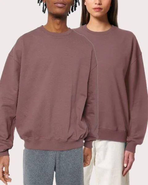 YTWOO YTWOO Oversized Sweatshirt aus reiner Bio-Baumwolle, Dry Handfeel, Violett, – Produktbild 1 von 4