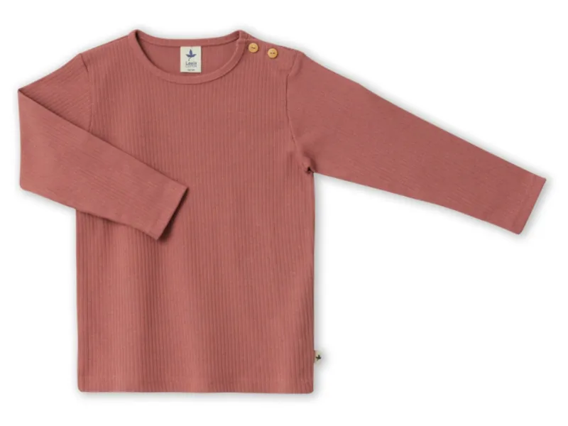 Leela Cotton Leela Cotton Baby und Kinder Shirt Ripp Qualität Bio Baumwolle, Rot, – Produktbild 1 von 2