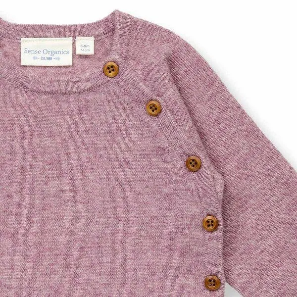 Sense Organics Sense Organics Wickeljacke aus Merinowolle, Modell P. PICASSO, Mauve melange, – Produktbild 2 von 3