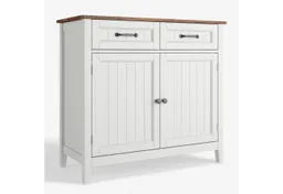 Blishom Buffet Sideboard Küchenschrank mit 2 Schubladen, 90 x 40 x 82 cm Die Einlegeböden sind verstellbar – Produktbild 1 von 1