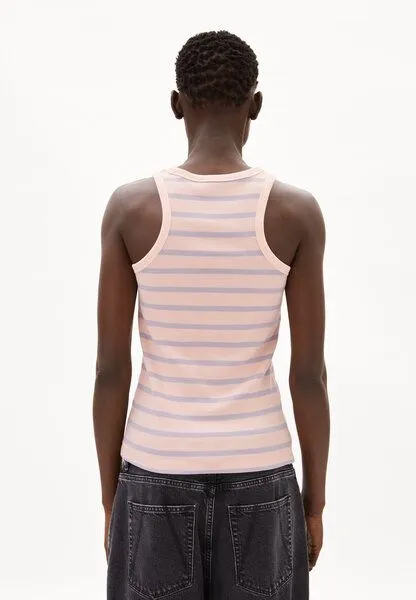 ARMEDANGELS ARMEDANGELS KANITAA STRIPES Damen Ripp-Top aus Bio-Baumwoll Mix, Rosalilly-misty morning, – Produktbild 2 von 4