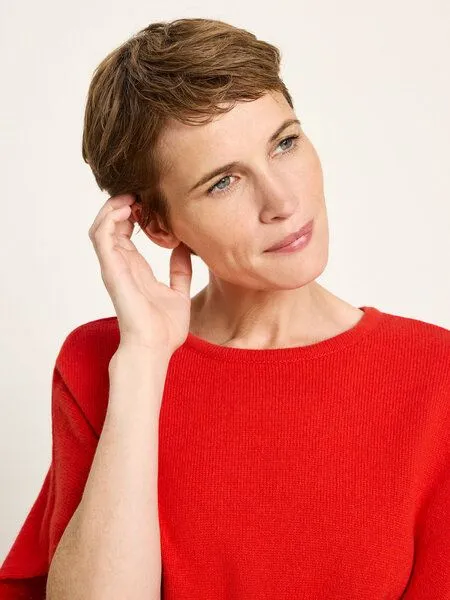 LANIUS LANIUS Pullunder aus Bio-Schurwolle und Bio-Baumwolle, Red alert, – Produktbild 4 von 4