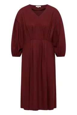 Tranquillo Tailliertes Kleid aus EcoVero™ Viskose - fired brick / 38 – Produktbild 1 von 1