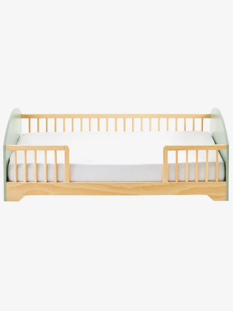 Vertbaudet Kinderbett REGENBOGEN mit Fallschutz, Salbeigrün, – Produktbild 3 von 3
