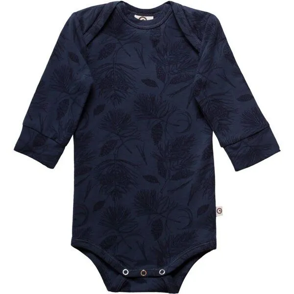 Müsli by Green Cotton Müsli by Green Cotton Pine Baby Body langarm mit Waldmotiv GOTS zertifiziert – Produktbild 1 von 1