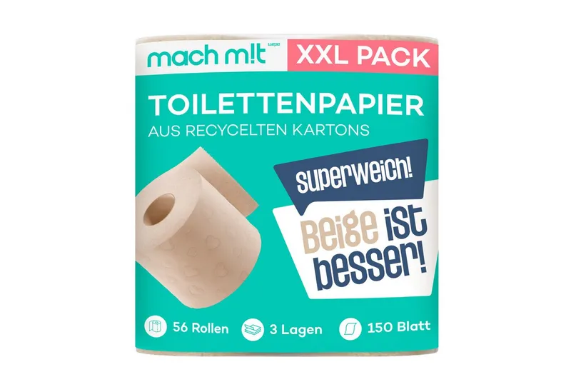 mach m!t mach m!t Toilettenpapier 3-lagig - extra weich (56-St) – Produktbild 1 von 5